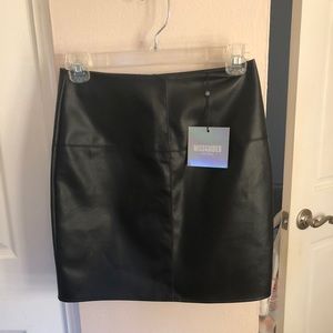 Pleather mini skirt